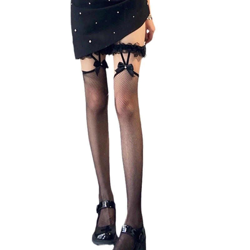 Nịt Bít Tất Lưới Phối Ren Phong Cách Harajuku Lolita Ngọt Ngào Cho Nữ