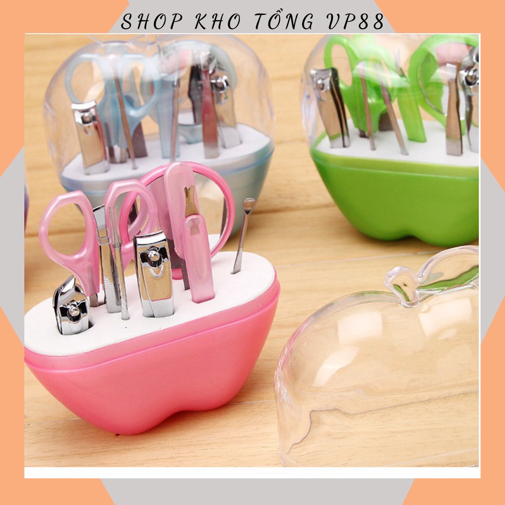 BỘ DỤNG CỤ LÀM MÓNG 8 MÓN ĐA NĂNG HÌNH QUẢ TÁO MỚI NHẤT 88023 KHO TỔNG