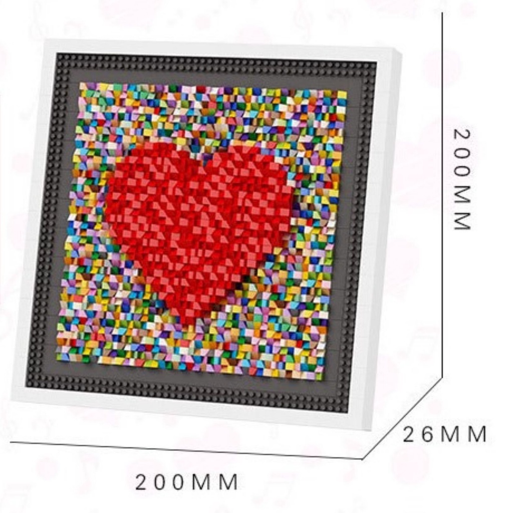 Mô Hình Trái Tim Quà Valentine Khung Trái Tim Bộ Quà Tặng Lưu Niệm