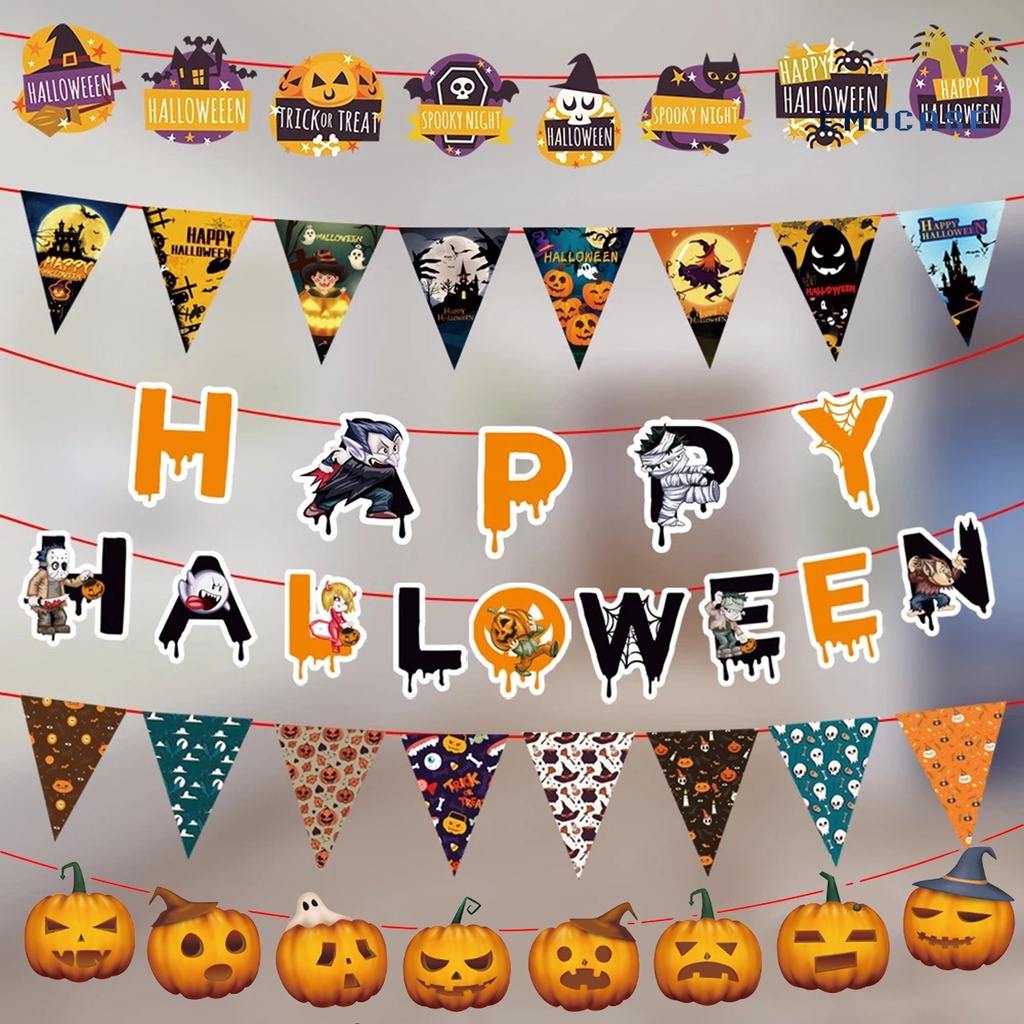 1 Set Dây Treo Trang Trí Tiệc Hình Sáng Tạo Màu Sắc Tươi Sáng Thân Thiện Với Môi Trường