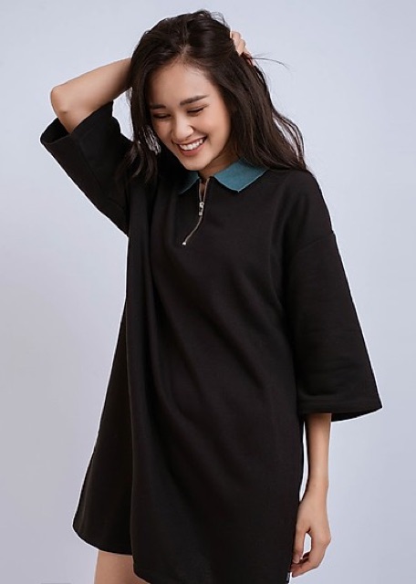 Đầm Suông Nữ Phối Khóa hàng VNXK