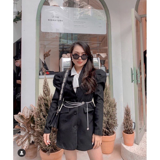 Dây xích thắt lưng thời trang cho nữ, đai váy áo xích vàng kiểu sang chảnh