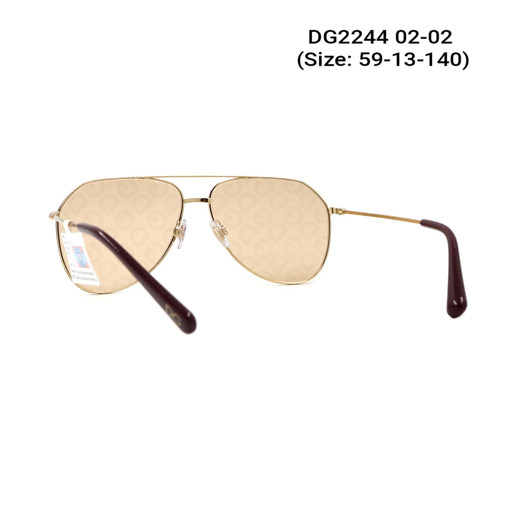Kính mát chính hãng Dolce Gabbana DG2244 màu sắc thời trang, thiết kế dễ đeo bảo vệ mắt