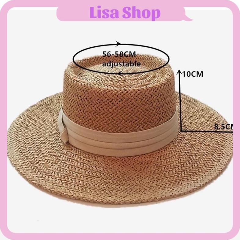 [HÀNG CAO CẤP LOẠI 1] Mũ Cói, Nón Cói rộng vành đi biển đóng hộp to không mất form Lisa, M39