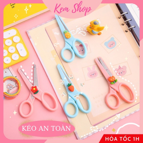 Kéo Đầu Tròn An Toàn Cho Bé Cắt Giấy Thủ Công - K163