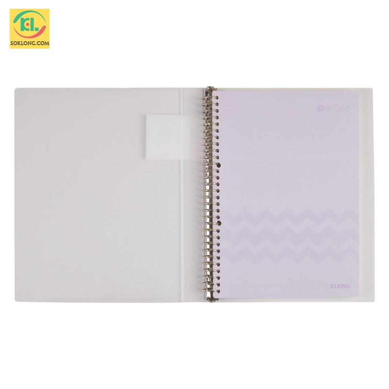 Sổ KLONG còng sắt A4 30 chấu lỗ 80 tờ Dot grid, binder dễ dàng refill giấy MS 541