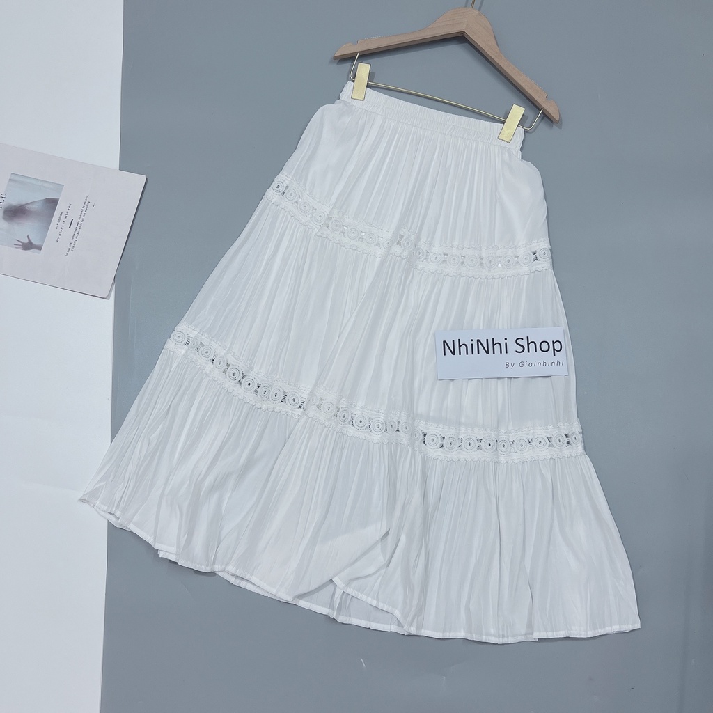 Chân váy dáng dài thô xòe to cạp chun co giãn CV1810 - NhiNhi Shop
