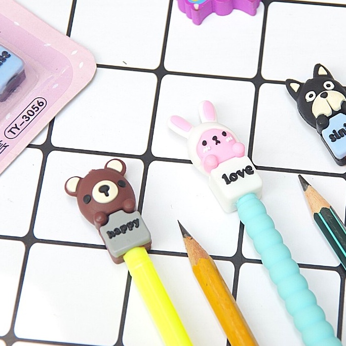 Nắp Đậy Bút Chì Nhựa Dẻo Cute
