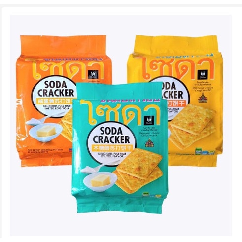 Bánh quy lạt Soda Cracker ăn kiêng vị mặn Thái Lan 400g, bánh cho người tiểu đường