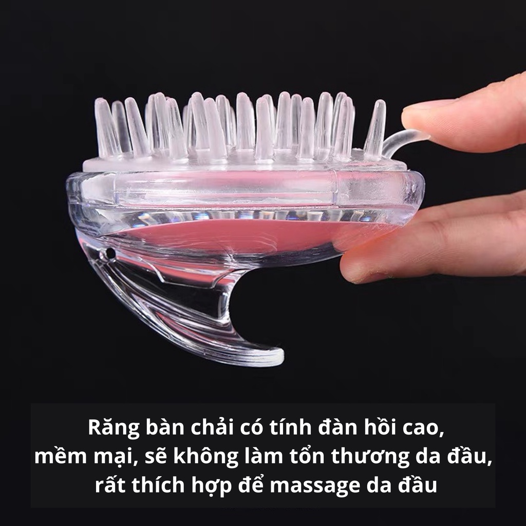 Bàn Chải Gội Đầu Mát Xa Bằng Silicone Tiện Dụng