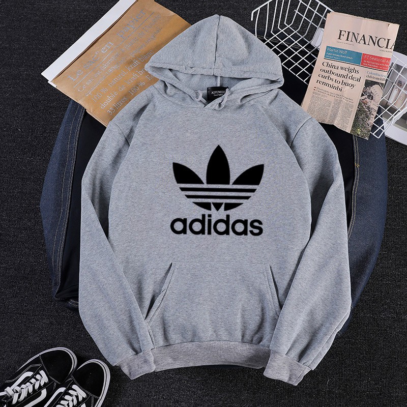 Áo hoodie adidas dáng suông chất lượng cao thời trang cho nam