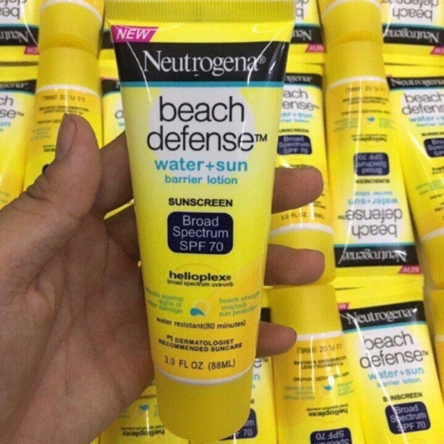 Sale 38% Kem chống nắng Neutrogena Beach Defense SPF 70 tuýp 88ml của Mỹ