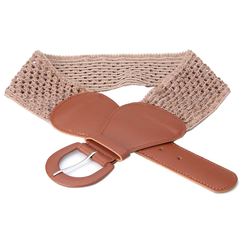 Thắt Lưng Dệt Kim Khóa Chữ D Thời Trang Cho Nữ