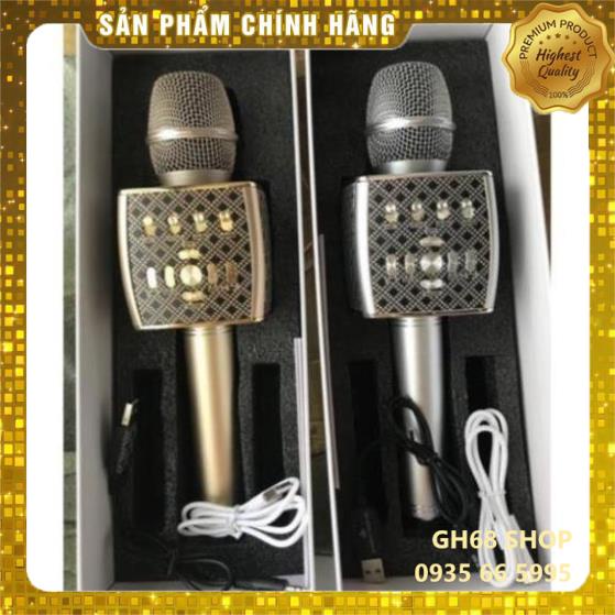 Micro không dây karaoke bluetooth Ys-95 cao cấp, mic livestream tích hợp loa hỗ trợ thẻ nhớ, usb