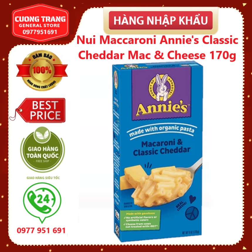 Nui Maccaroni Annie's Classic Cheddar Mac &amp; Cheese 170g