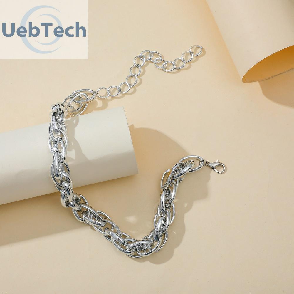 Vòng cổ choker dây xích bản to phong cách punk hip hop cho nam và nữ