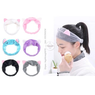 💞 Băng đô turban cài tóc rửa mặt, trang điểm tai thỏ (Nhắn tin chọn màu nhen)💞