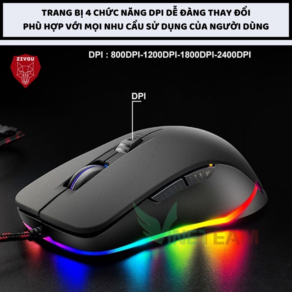 Combo gaming bộ phím chuột và tai nghe chụp tai ZIYOU bàn phím cơ gõ cực đã, full 20 chế độ led, FZ508+V6+Q9