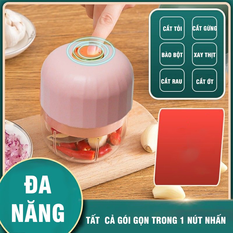 Máy Xay Tỏi Ớt Mini Đa Năng Dung Tích 250ml Di Động Cầm Tay