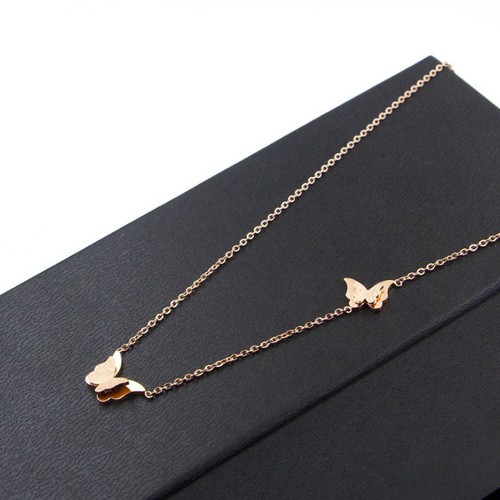 Dây Chuyền Bướm Cát Titan Ko Đen TT 3097