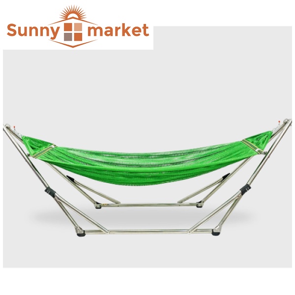 Bộ Khung võng xếp inox cao cấp bao gồm khung và lưới võng loại dày nặng 1,3kg