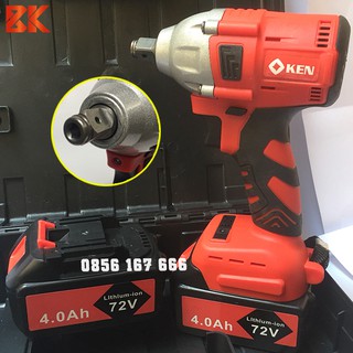 Máy siết bulong bắn vít ken 72v - máy siết bu lông ken 2 pin đa năng, khoan dùng pin - 10 cell