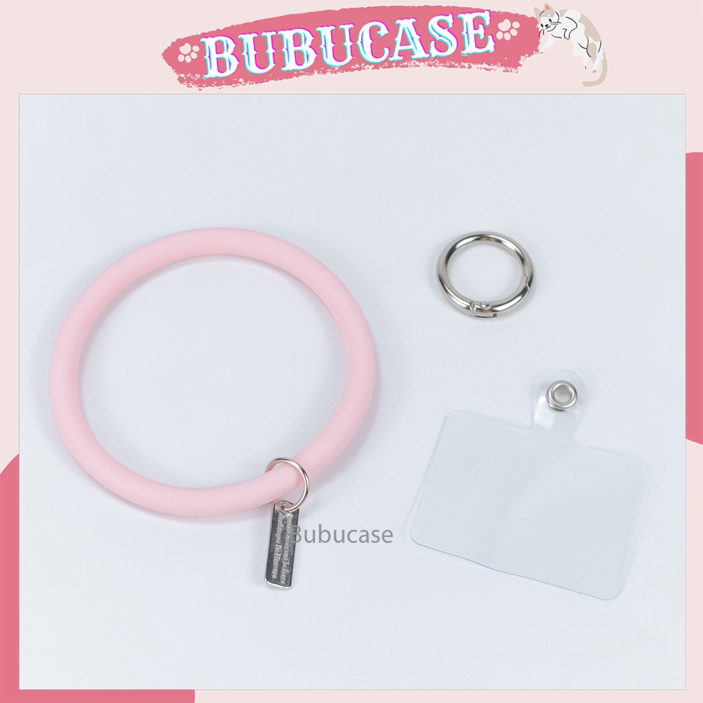 Vòng Đeo Điện Thoại Silicone Dẻo Chống Rơi - Có Vòng Đeo Tay + Dây Đeo Chống Thất Lạc, Nhiều Màu