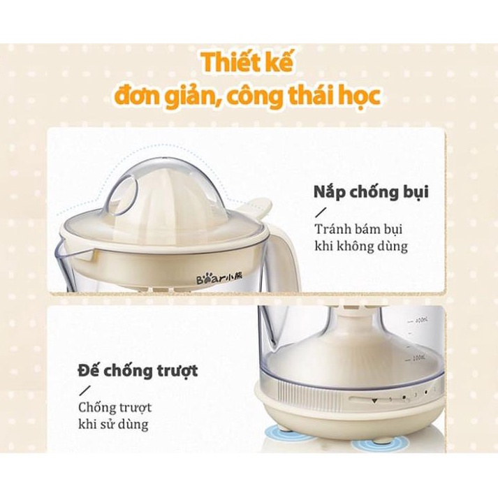 Máy vắt nước cam, chanh, quýt tự động BEAR CZJ-A04B1 - Công suất 30W - Bảo hành 18 tháng