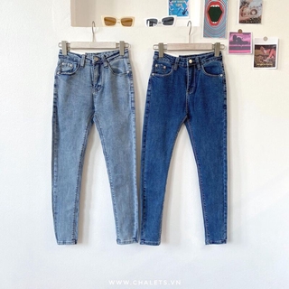 Quần skinny jeans trơn 2 màu t8-q7203