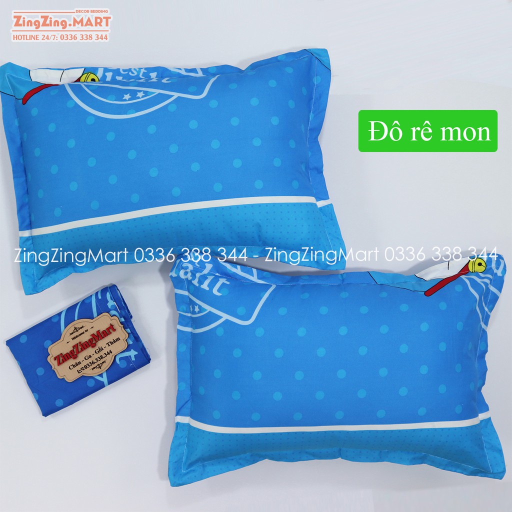 [rẻ vô địch] vỏ gối nằm chất cotton poly, 45x65cm, vỏ gối nằm mẫu bơ xanh