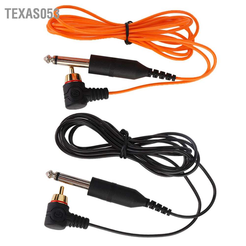 Hàng HOT Dây móc Máy xăm hình siêu mịn Giao diện RCA bền Dây kẹp góc khuỷu Dây cáp RCA cho máy xăm hình【Texas053】