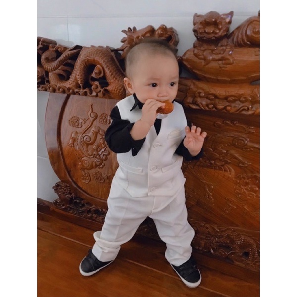 Bộ vest công tử  bé trai thôi nôi