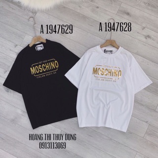 Áo Moschino & Micky chữ nổi bóng