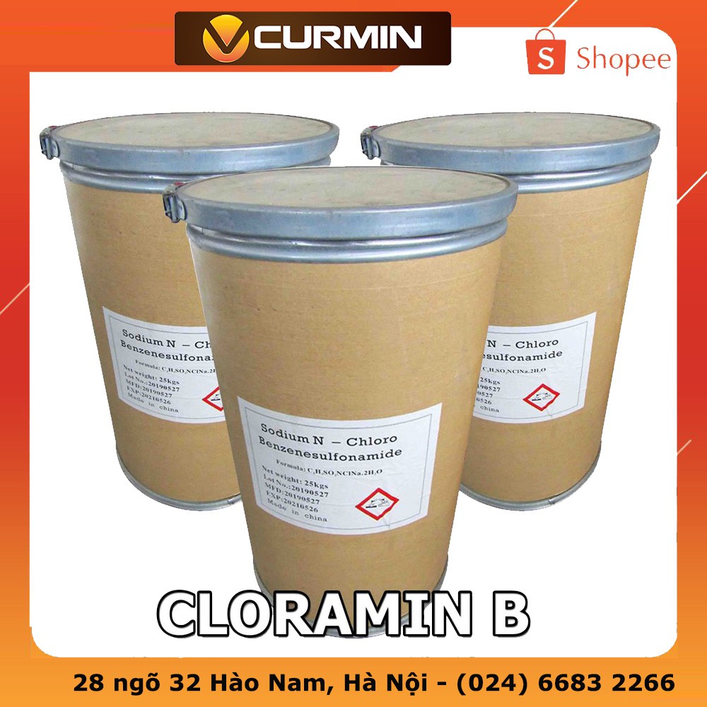 [Chính hãng] Cloramin B 25% Trung Quốc, Bột Chloramin B khử trùng nước, sát khuẩn đồ dùng (Thùng 25 Kg)