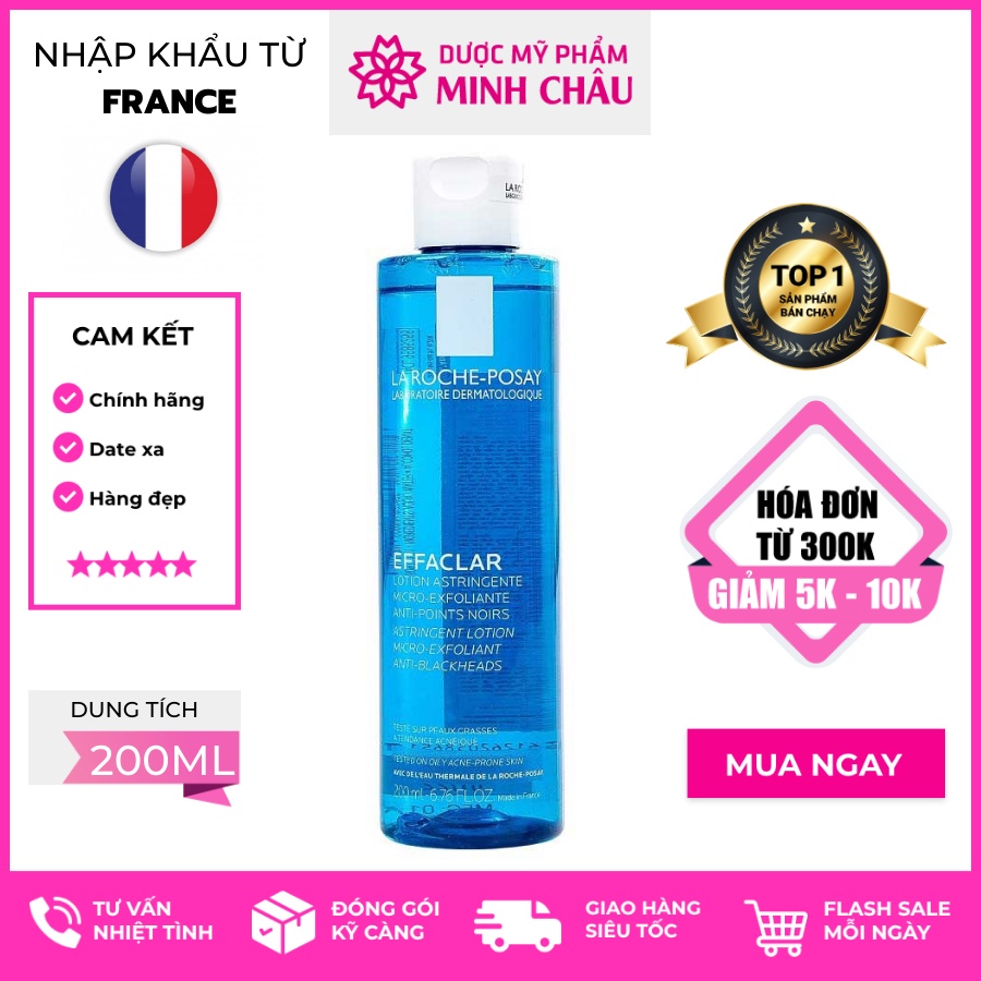 Toner La Roche Posay Effaclar cho da dầu nhạy cảm
