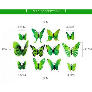 Decal Dán Tường Hình Bướm 3d