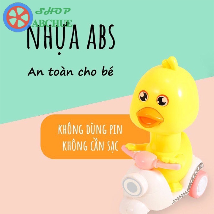 Đồ chơi trẻ em vịt con chạy xe vespa