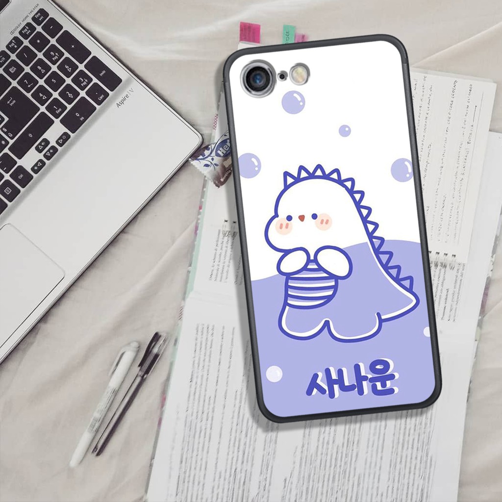 ỐP LƯNG  IPHONE 5/6G/6S/7G/8G/SE, IN HÌNH CHÚ KHỦNG LONG SIÊU CUTE PHO MAI.