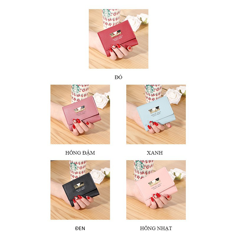 Ví nữ ngắn mini cao cấp cute dễ thương nhỏ gọn bỏ túi thời trang giá rẻ LUKAMO VD486