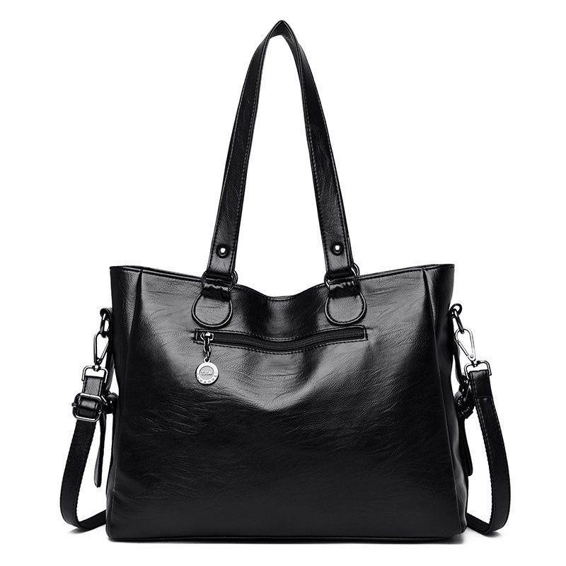 Túi Boutique Bé Gái Da Thật Nữ Túi Lớn 2022 Da Mềm Hợp Thời Trang Một Vai Tote Túi Đeo chéo Dung Tích Lớn Trung A