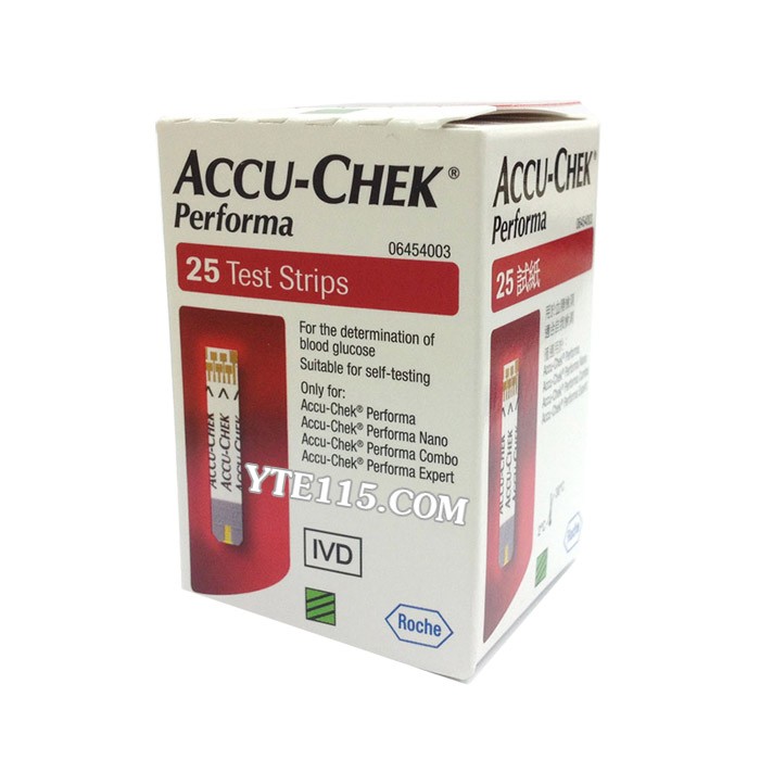 QUE THỬ ĐƯỜNG ACCUCHEK PERFORMA (25 QUE)