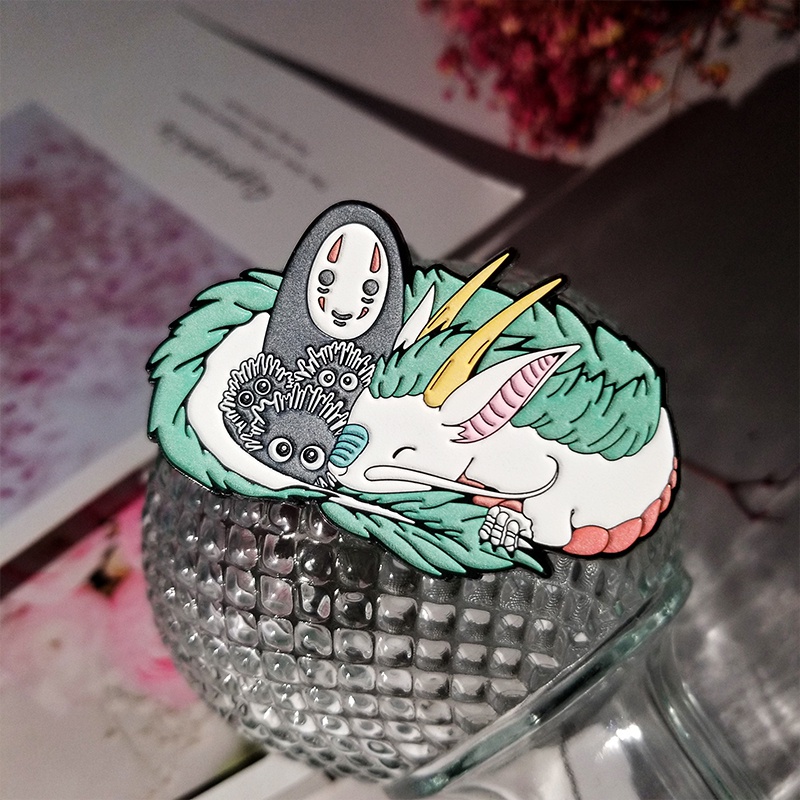Ghim cài áo QIHE JEWELRY hình rồng hoạt hình dễ thương