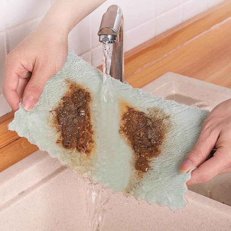 Khăn Lau Chén Dĩa Mềm Mại Thấm Hút Tốt Chống Dính Tiện Dụng Cho Nhà Bếp