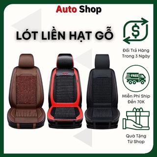 Áo Ghế Ô Tô -  Lót Liền Hạt Gỗ Cao Cấp Trơn Nhẵn , Hạt Gỗ Tự Nhiên Da PU Cao Cấp