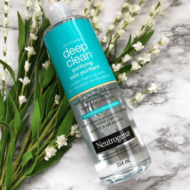 (CHÍNH HÃNG) NƯỚC TẨY TRANG LÀM SẠCH SÂU NEUTROGENA deep clean purifying micellar cleansing water 3-in-1 gentle cleanse