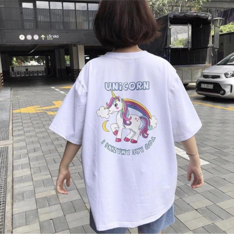 Áo Thun UNICORN NGỰA 1 SỪNG 4 Màu Unisex