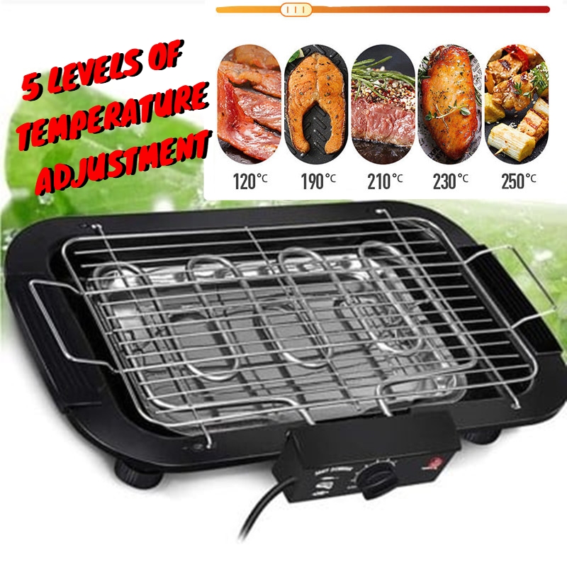 Vỉ Nướng Điện BBQ Gia Đình Di Động Ngoài Trời Vỉ Nướng, Công Suất Cao Không Khói Vỉ Nướng, Dễ Dàng Sử Dụng