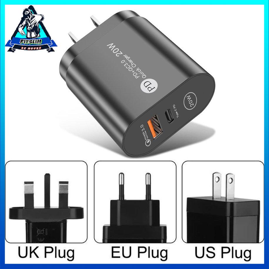 Bộ sạc USB PD 20W Bộ điều hợp Quick Type-C QC 3.0 Bộ điều hợp sạc nhanh Phụ kiện