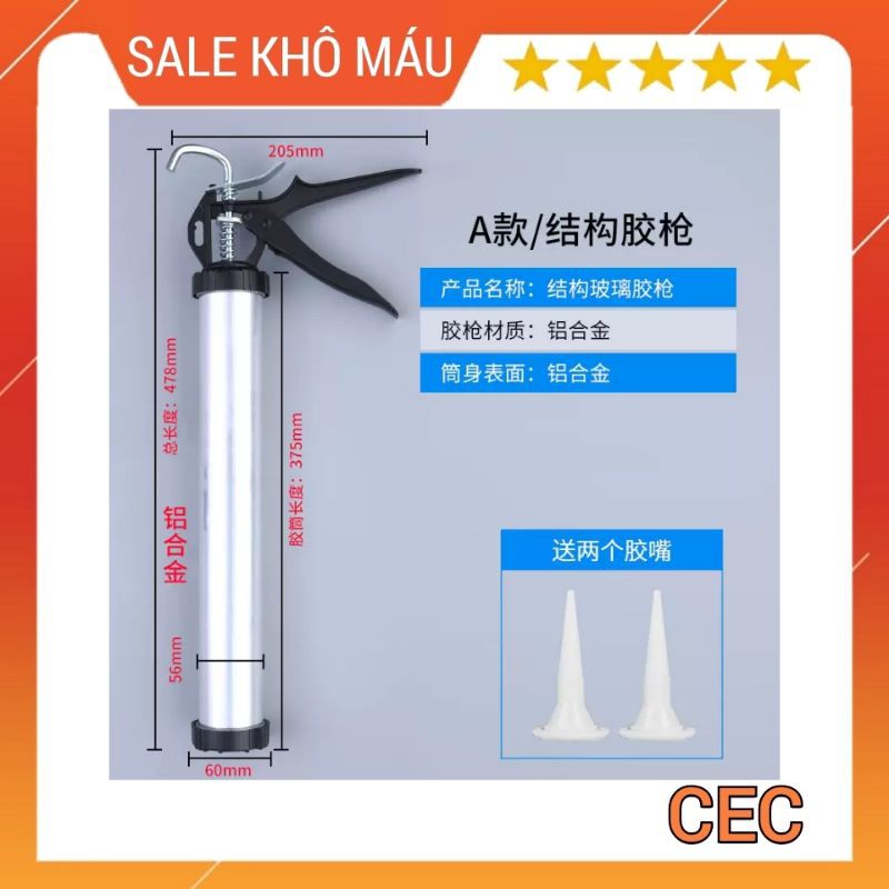 Súng bơm keo 600ml/ Súng sikaflex xúc xích/ Các loại keo dạng ống [CEC Store]