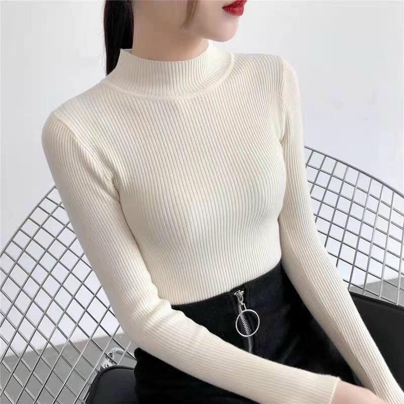 BÁN SỈ ÁO LEN CỔ 3p CHO NỮ